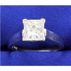 2.09 carat Princess Cut Diamond Ring