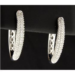 Diamond Micro Set Hoop Earrings