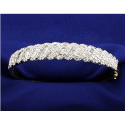 5 Carat Ladies 14k Yellow Gold with White Gold Diamond Settings Bracelet