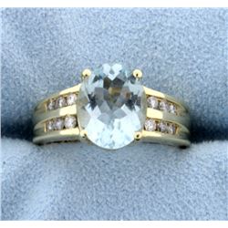 Topaz and Diamond Ring