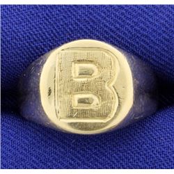 "B" Initial or Monogram Ring