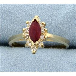 Natural Ruby & Diamond Ring