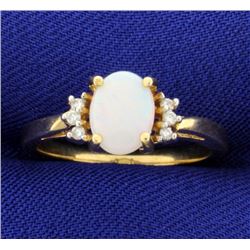 Opal & Diamond Ring