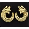 Image 1 : Unique Crashing Waves Gold Earrings
