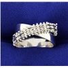 Image 1 : Criss Cross Ring in 14K White Gold