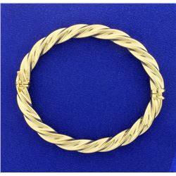 18K Spiral Bangle Bracelet