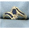 Image 1 : Sapphire & Diamond Ring