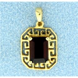 1 ct Ornate Garnet Pendant