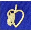 Image 1 : Cat & Heart Pendant
