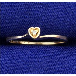 Heart Ring with Diamond