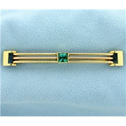 Antique .75ct Emerald Pin