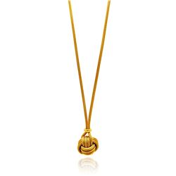 Sterling Silver Gold Plated Knot Italian Necklace itn00041