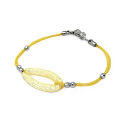 Sterling Silver Gold Plated Teardrop Net Clear CZ Italian Bracelet itb00110gp