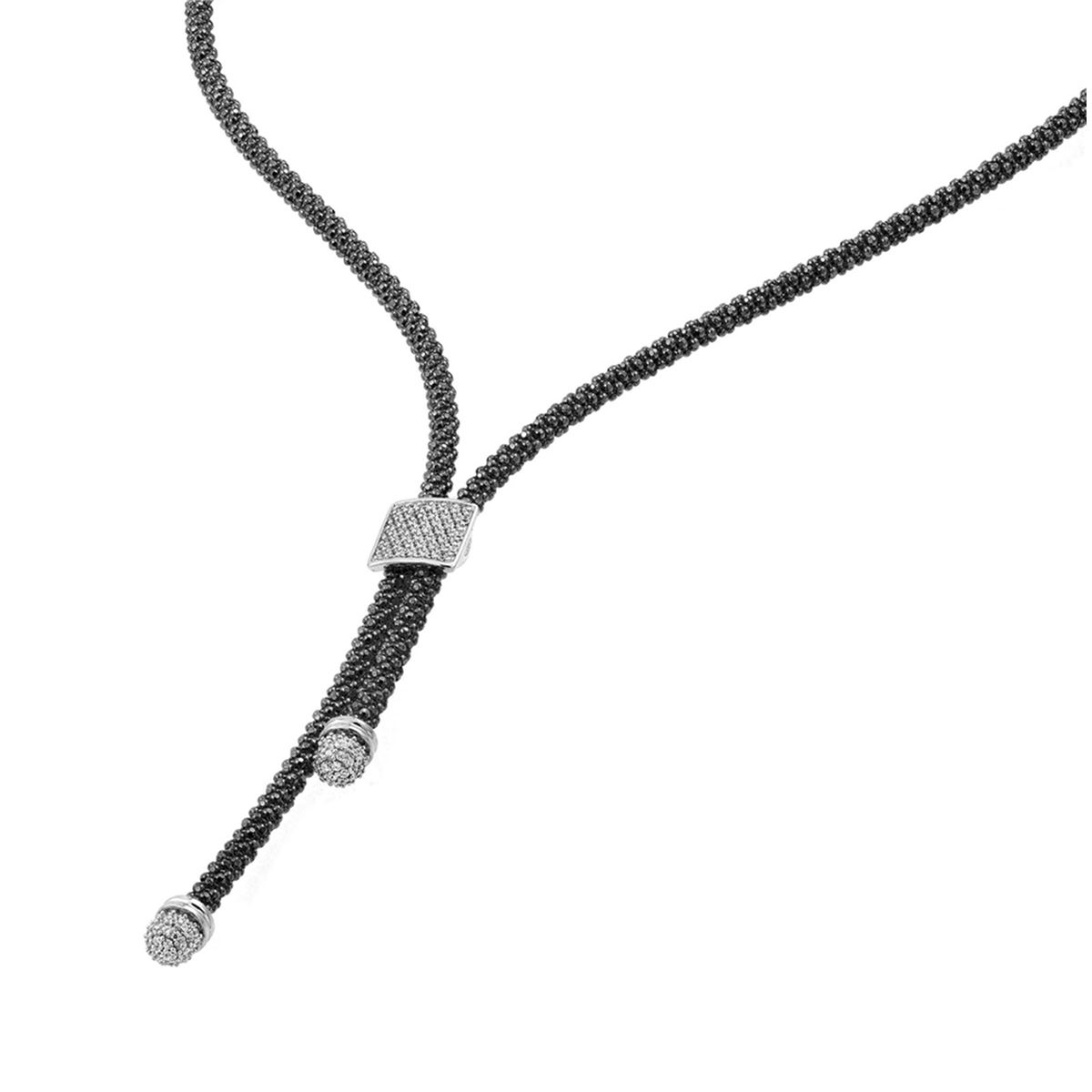 Cairo Sterling Silver Necklace plated in Rhodium