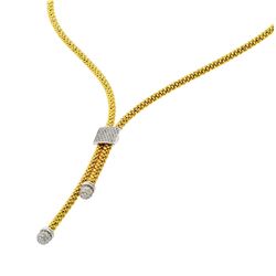 Sterling Silver Gold & Rhodium Plated Italian Necklace ITN00106GP