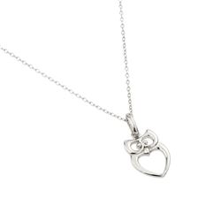Sterling Silver Rhodium Plated Owl Pendant Necklace STP01462