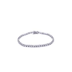 Sterling Silver Rhodium Plated Clear CZ Tennis Bracelet stb00017