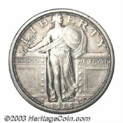 1916 25C AU55 Polished, Uncertified.