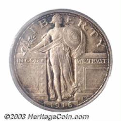 1916 25C AU55 Full Head PCGS.