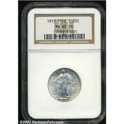 1917 25C Type One MS65 Full Head NGC.