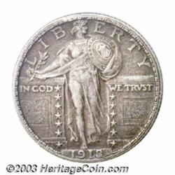 1918/7-S 25C AU55 Full Head Uncertified, Corroded.
