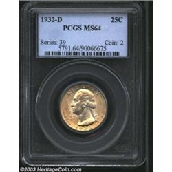 1932-D 25C MS64 PCGS.