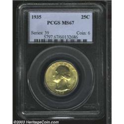 1935 25C MS67 PCGS.