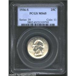 1936-S 25C MS65 PCGS.