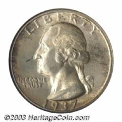 1937 25C MS64 Double Die Obverse ANACS.