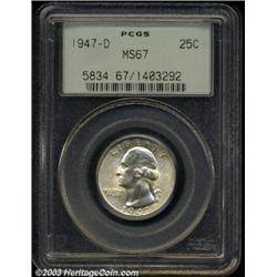 1947-D 25C MS67 PCGS.