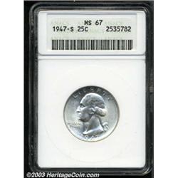 1947-S 25C MS67 ANACS.