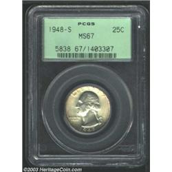 1948-S 25C MS67 PCGS.