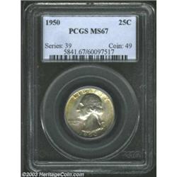 1950 25C MS67 PCGS.