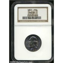 1952 25C MS67 NGC.