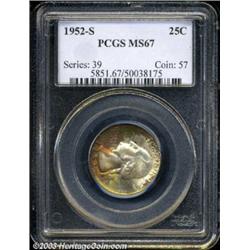 1952-S 25C MS67 PCGS.