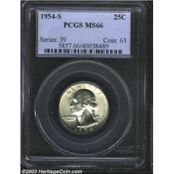 1954-S 25C MS66 PCGS.