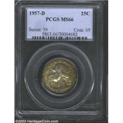 1957-D 25C MS66 PCGS.