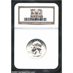 1959 25C MS66 W NGC.