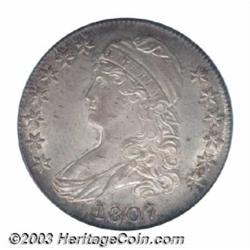 1807 50C Large Stars, 50 Over 20 MS60 PCGS.