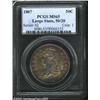 Image 3 : 1807 50C Large Stars, 50 Over 20 MS65 PCGS.