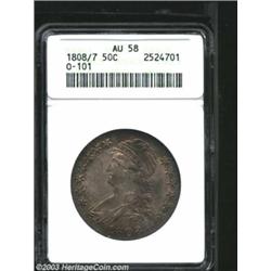 1808/7 50C AU58 ANACS.