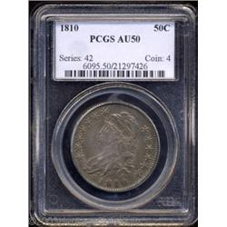 1810 50C AU50 PCGS.