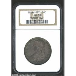 1829/7 50C AU58 NGC.