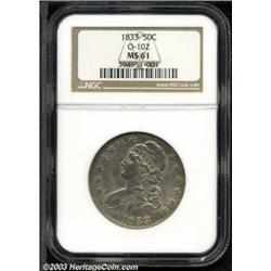 1833 50C MS61 NGC.