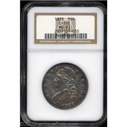 1833 50C MS63 NGC.