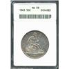 Image 1 : 1845 50C AU58 ANACS.
