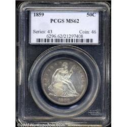 1859 50C MS62 PCGS.