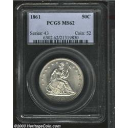 1861 50C MS62 PCGS.