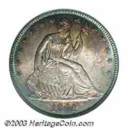 1861-O 50C MS64 PCGS.