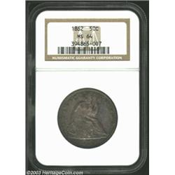 1862 50C MS64 NGC.